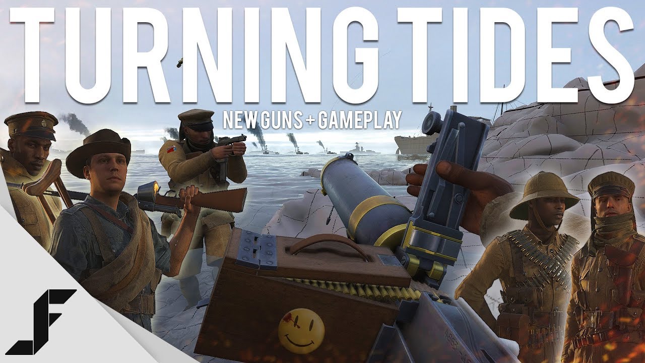 TURNING TIDES DLC - Gameplay + New Guns (2 new maps) - Battlefield 1