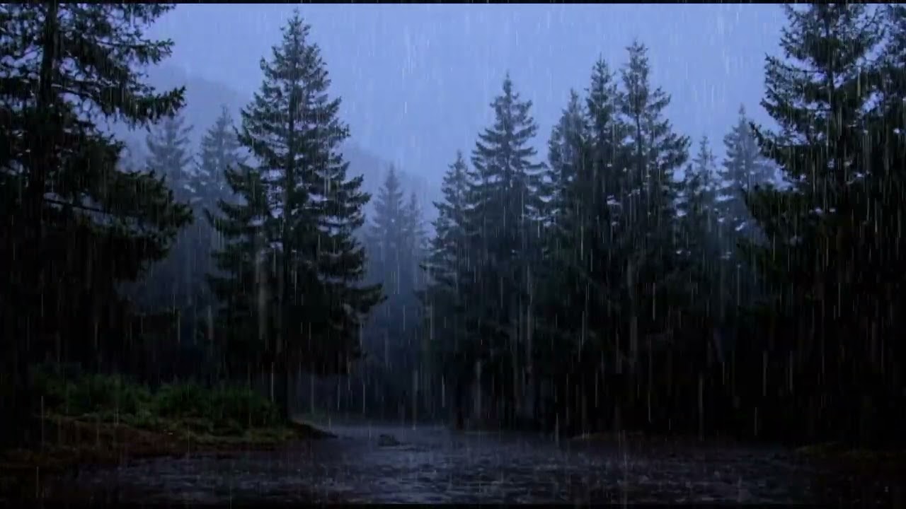 Heavy Rain in a Peaceful Forest | 2 Hours for Deep Sleep