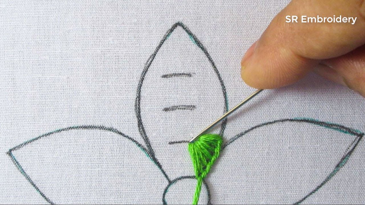 New Hand Embroidery Flower Design Needlepoint Art Flower Embroidery Easy Flower Stitch Tutorial