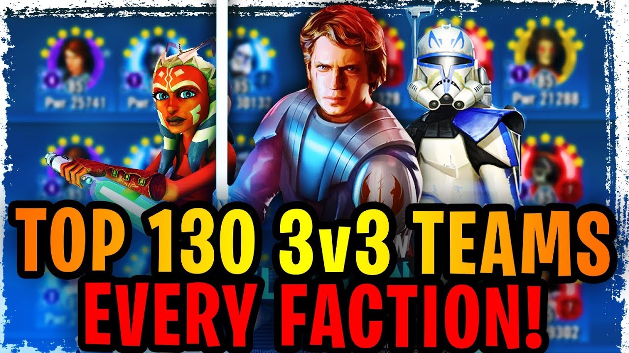 TOP 130 TEAMS FOR 3v3 GRAND ARENA! TEAMS FROM EVERY FACTION + COUNTERS