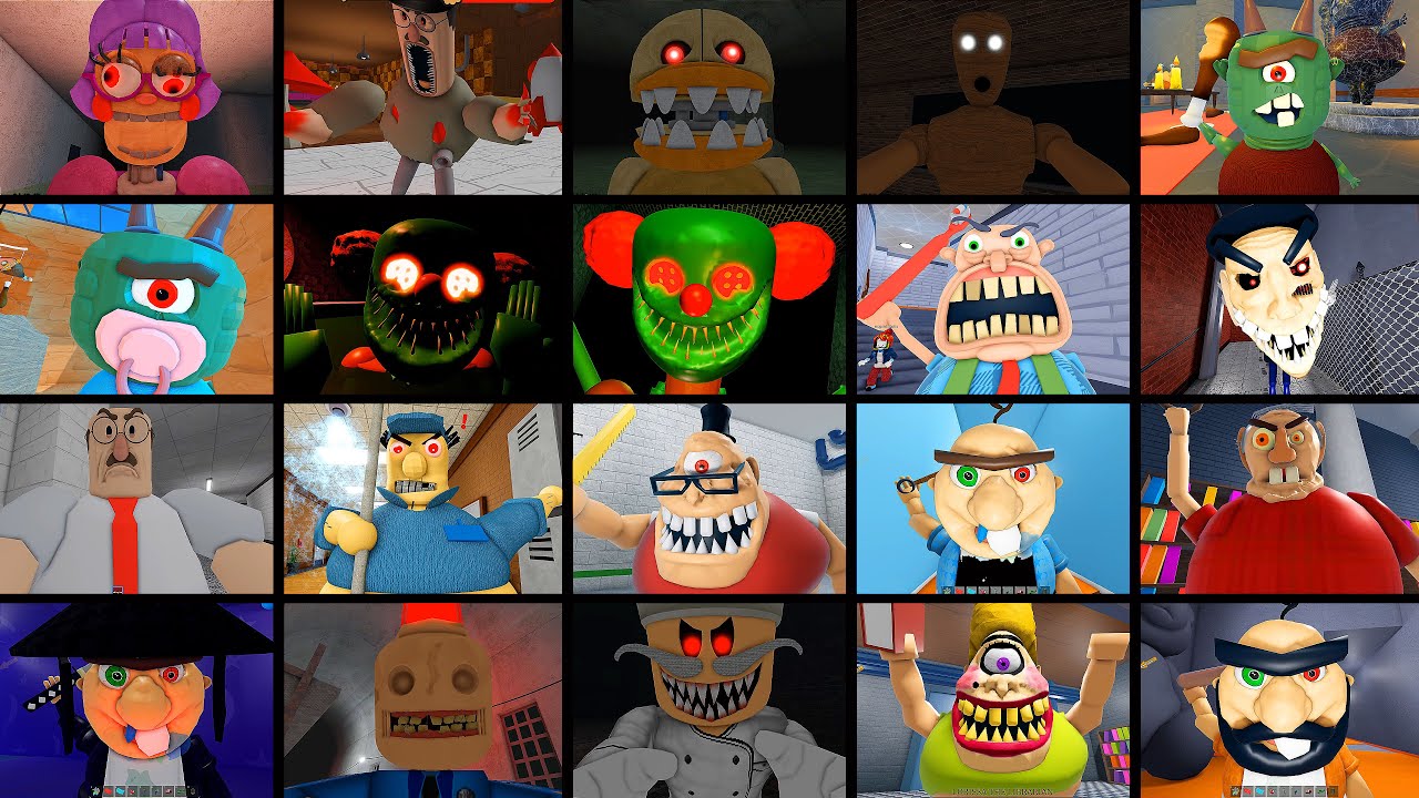 EPIC SCHOOL ESCAPE, EVIL GRANDPA,DHUUR,ANI-TRON,BOB THE DENTIST, MR CRAZY, DHUUR, ROBLOX JUMPSCARE'S