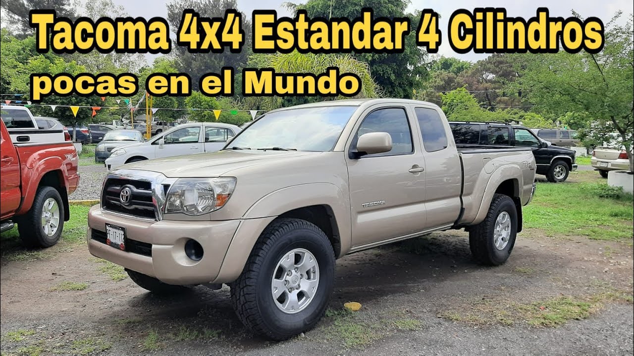 tacoma toyota 2008 4x4 estandar 4 cilindros pocas en el mundo camionets pick up truck king cab