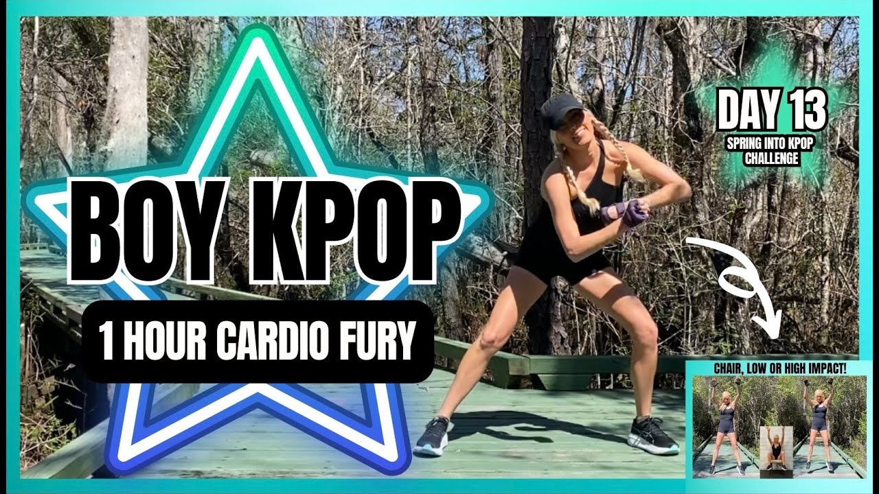 DAY 13 💙 BOY KPOP 1 HOUR CARDIO FURY 💙 SPRING INTO KPOP 💙 HIGH, LOW IMPACT & CHAIR ACCESSIBLE