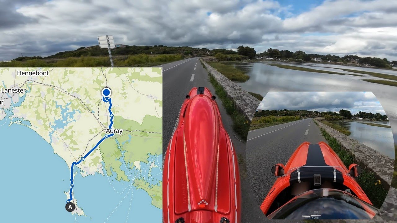De Quiberon à Pluvigner en velomobile Quatrevelo.