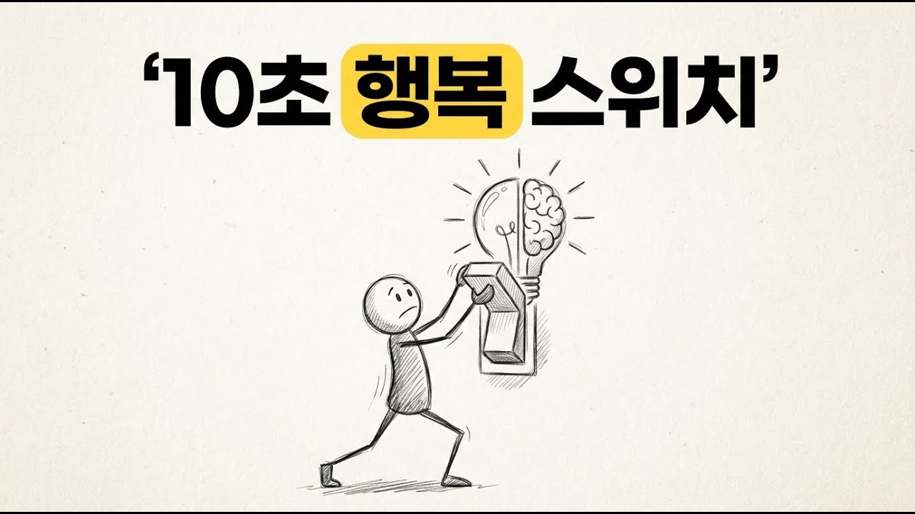 기분 안 좋을 때 딱 10초만 하세요ㅣ뇌과학이 증명한 행복 스위치 3가지