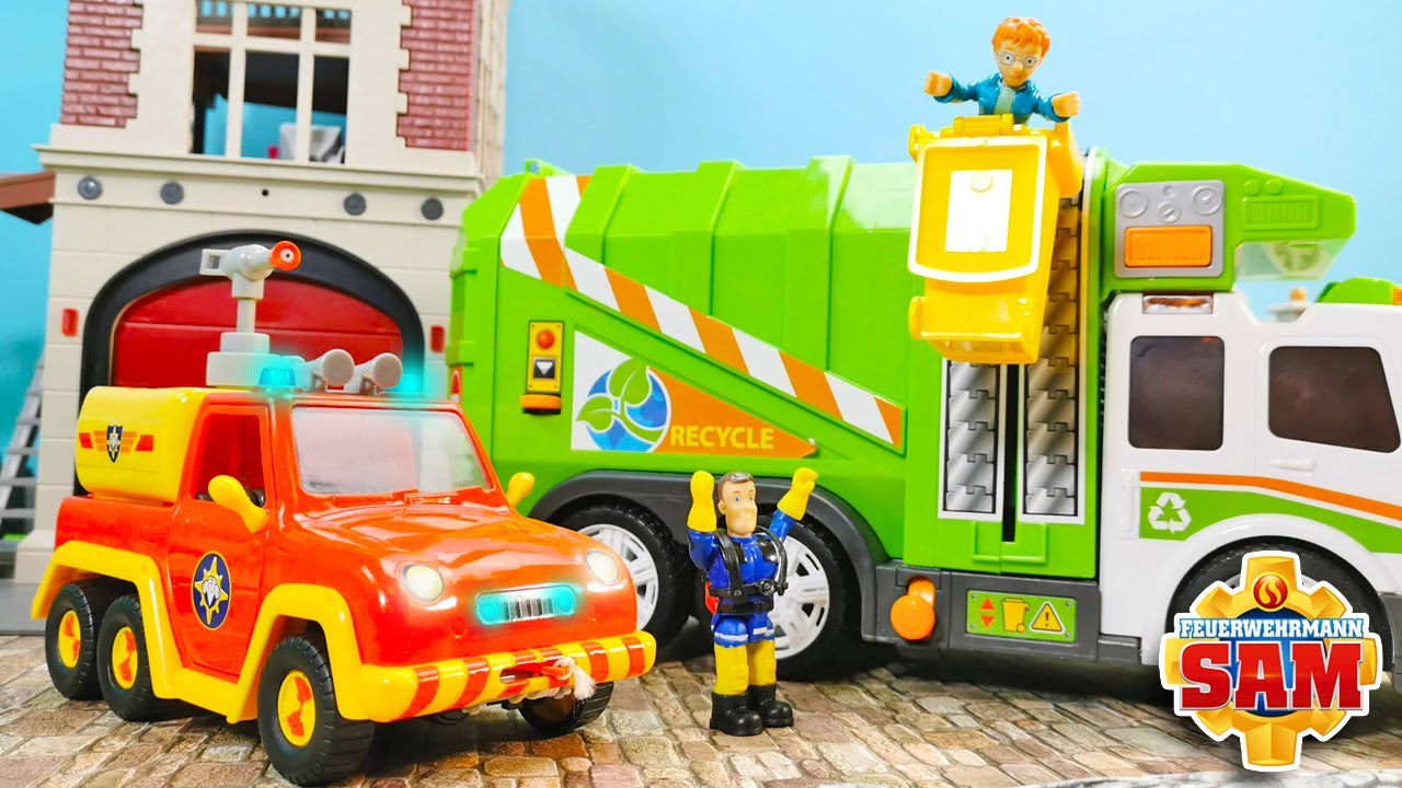 Feuerwehrmann Sam 🚧 Norman im Müllwagen | Feuerwehr, Bagger und Müllauto Film für Kinder