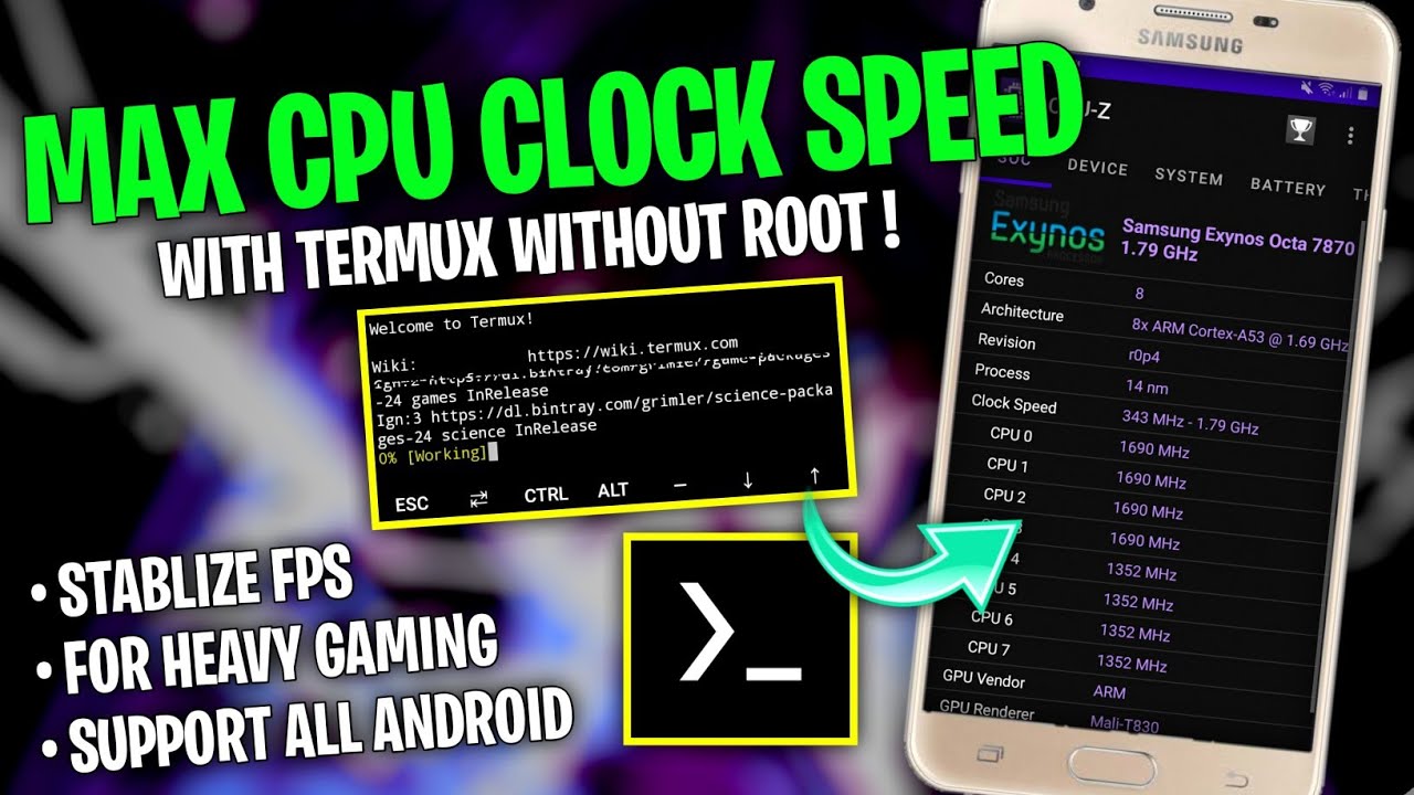 Как максимально увеличить тактовую частоту процессора через Termux на любом Android &mdash; без Root