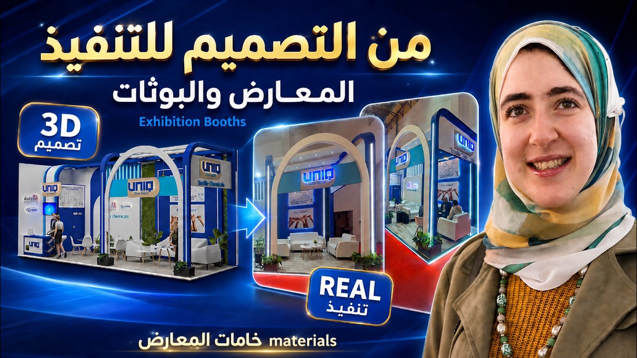 خامات المعارض مجال المعارض من الألف للياء | الجزء التانيpart2| تصميم معارض booths exhibitions