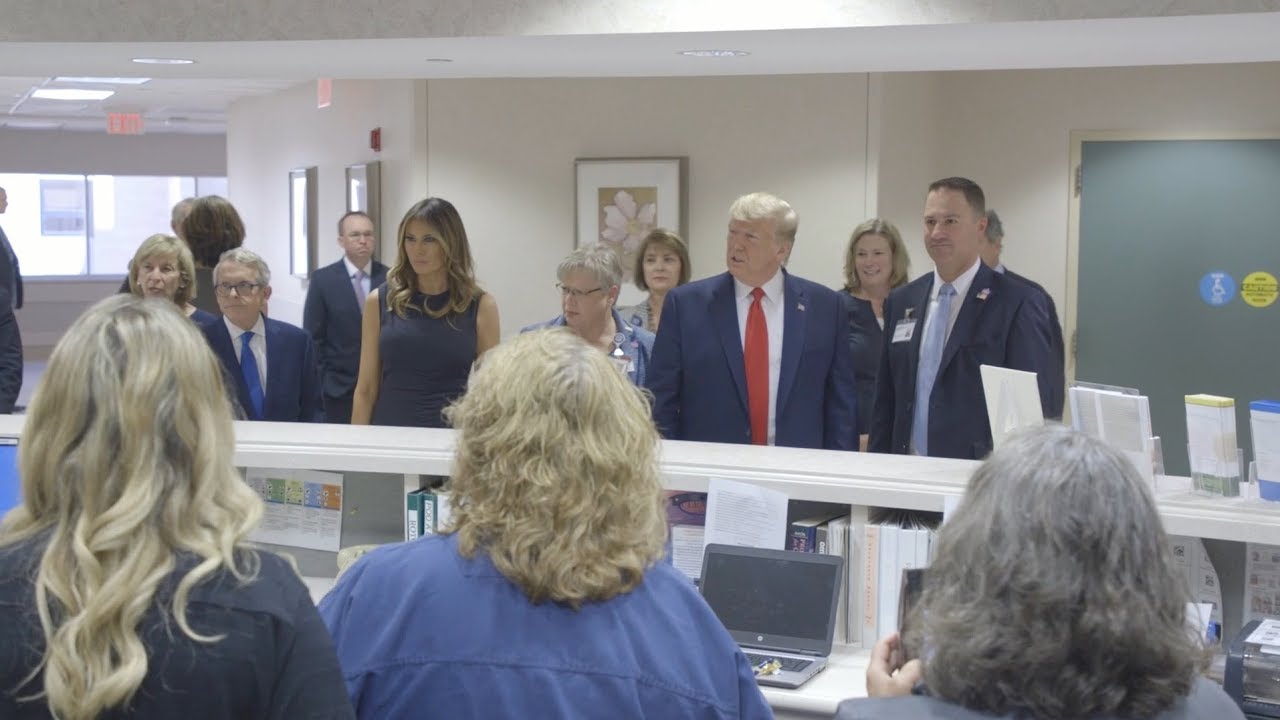 President Trump and First Lady Melania Trump Visits Dayton, Ohio
