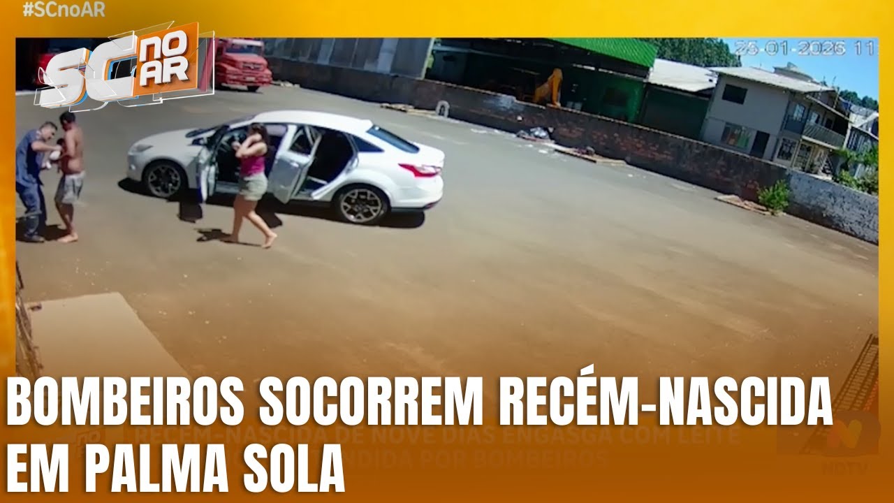 Bombeiros atendem recém-nascida após engasgo em Palma Sola