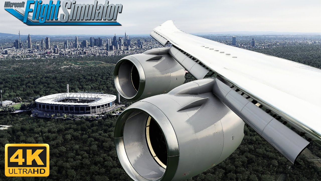 Microsoft Flight Simulator 2020 *MAXIMUM GRAPHICS* Boeing 747-8 Frankfurt Airport Landing | 4K