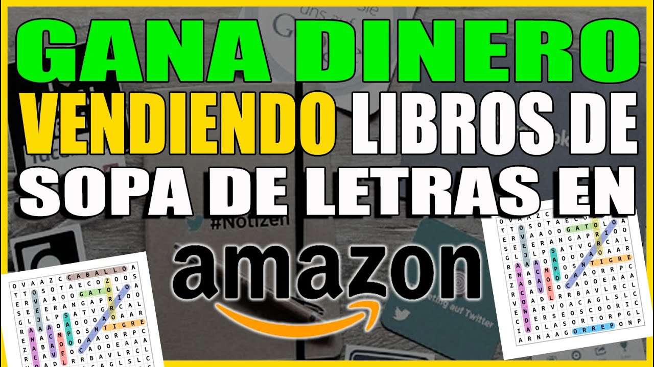 Vende LIBROS 📕 en AMAZON de sopa de letras. Ingresos pasivos💲