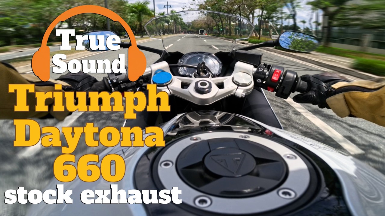 Truest stock pipe sound of the Daytona 660 Inline 3 sport bike
