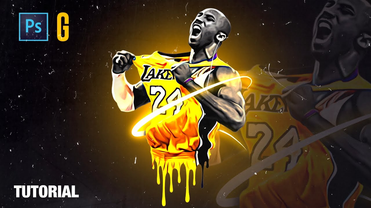 Photoshop Tutorial | Creando Fondo de Pantalla Deportivo  | Creating a Kobe Bryant's Wallpaper