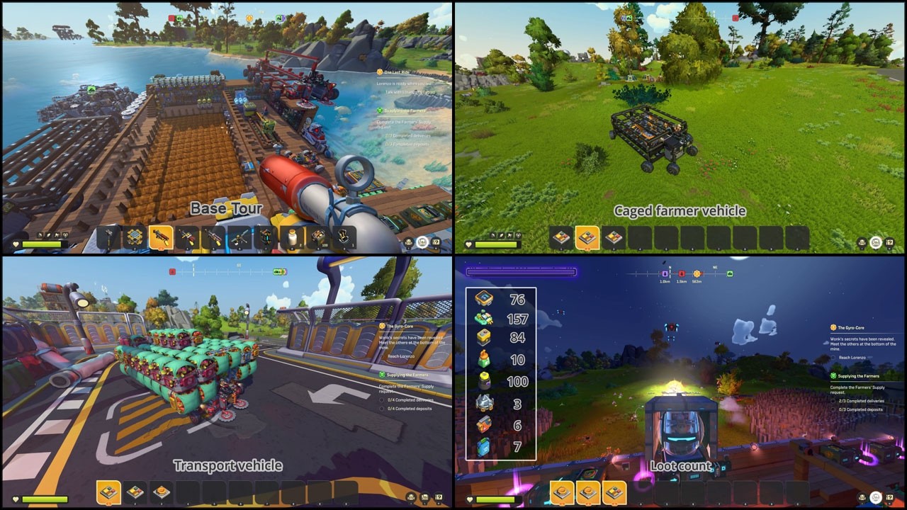 Scrap Mechanic - Base defense/tour - Vehicles - Max raid stats and loot