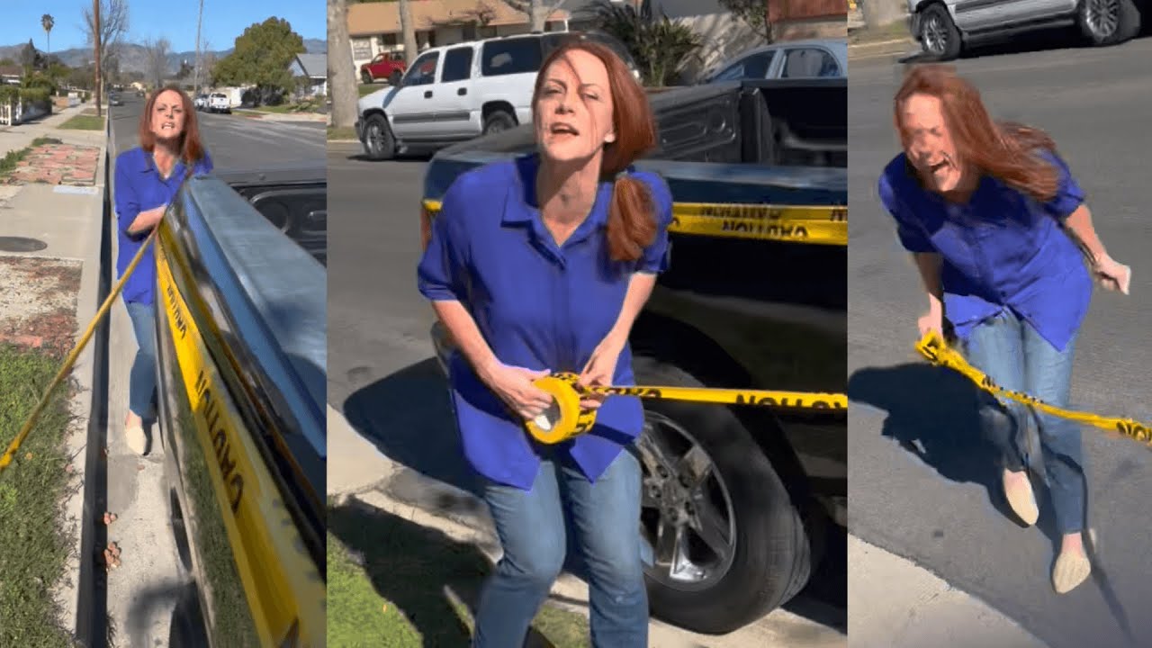 Crazy Karen Caution Taping My Car! 🚧 🚗 🤯