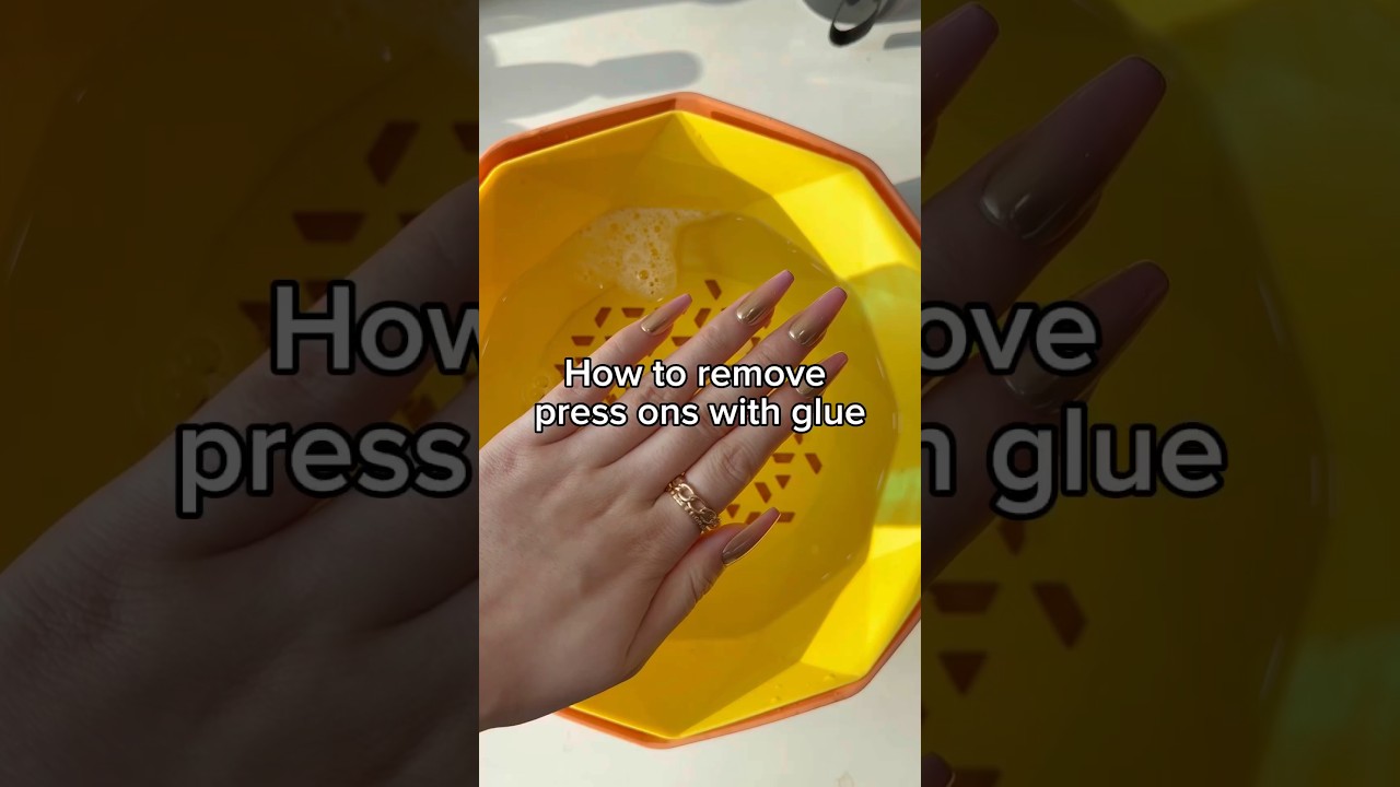 How to remove press ons with glue🥰 #handmadenails #nailhacks #pressonnailwebsite #nailtips