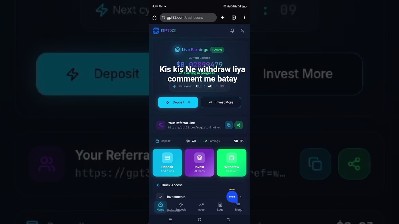 gpt32 withdraw video #gpt#gptwithdra#fulltrending