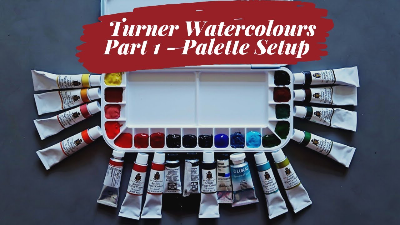 Turner Artists Watercolours Review Mini Series - Part 1 - PALETTE SETUP - Mina Does Art Stuff