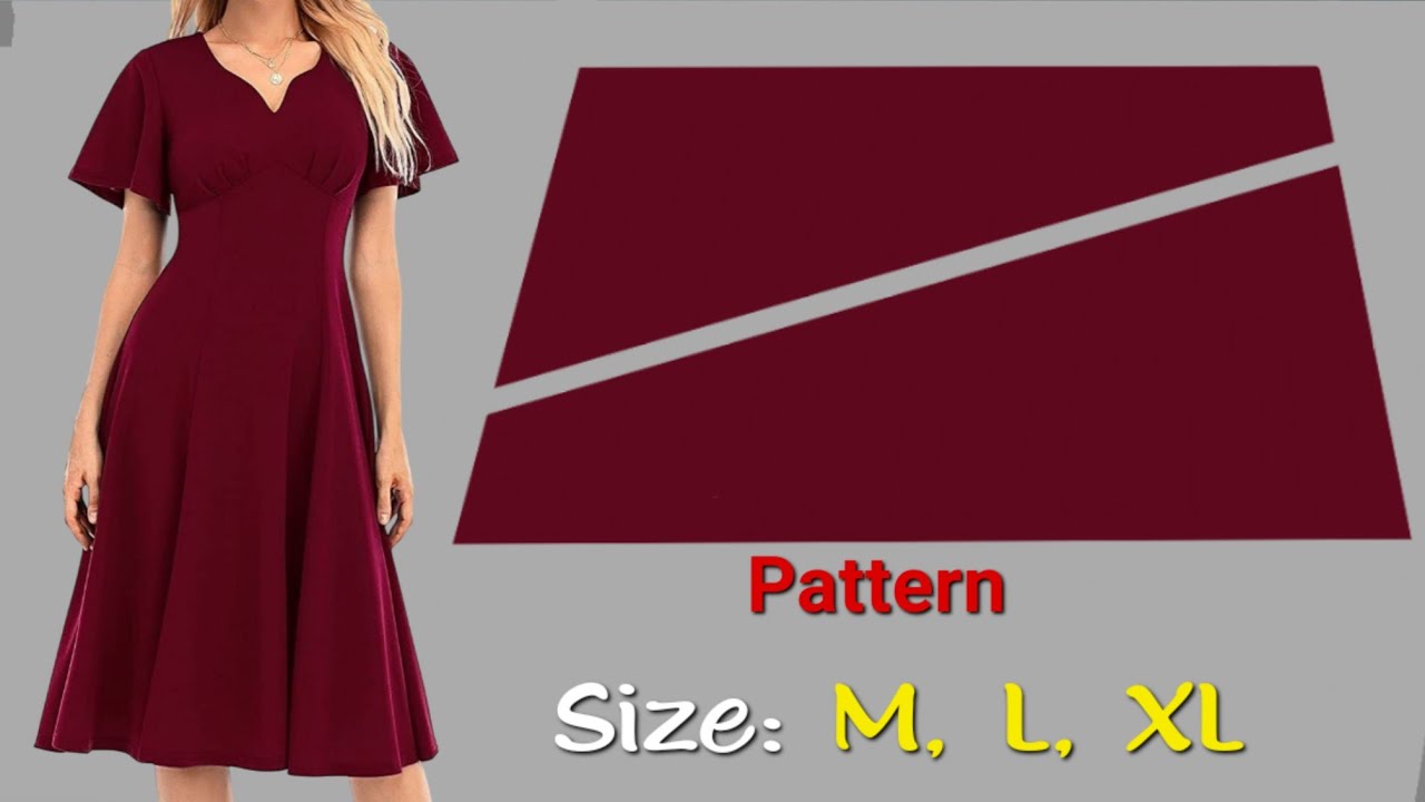 🧵WOW🔥 Patrón de vestido de nuevas tendencias 💃 Patrón de vestidos muy elegantes 🧡 Todos los tamaños