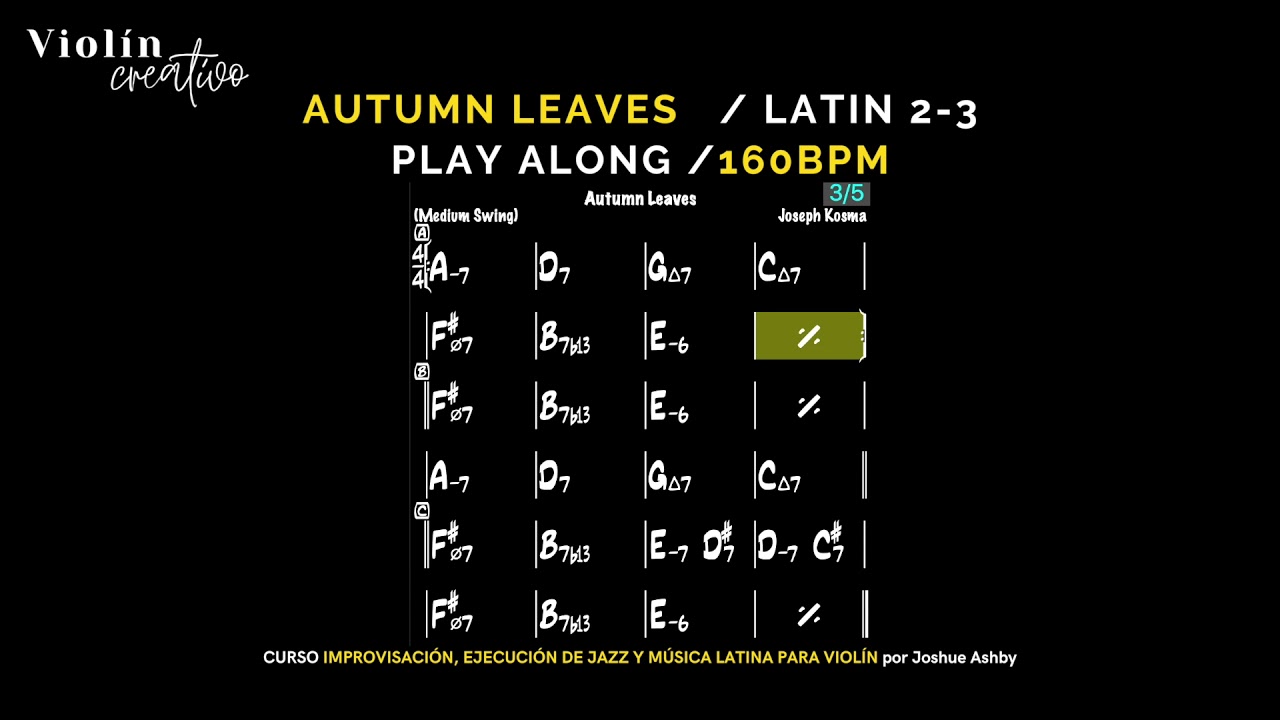 Autumn Leaves - 2 -3 Latin Play Along 160PM
