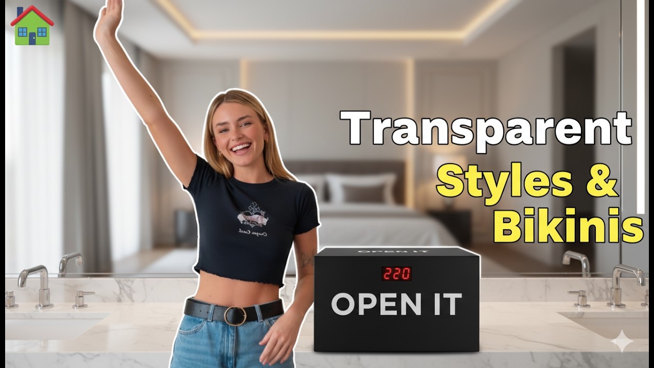 (4K) Fashion Try-On Haul | Transparent Styles & Bikinis | Real Review