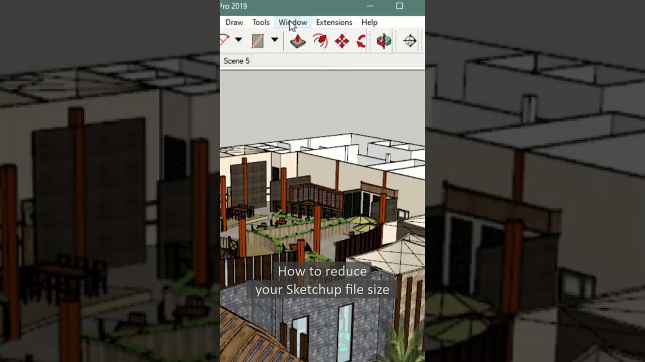 Minimize your Sketchup file size in one click #shorts