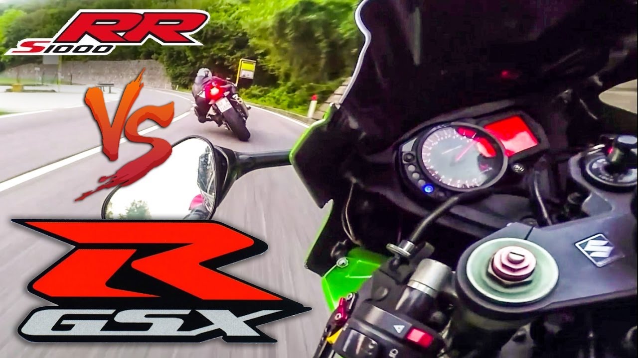 НЕЗАКОННЫЙ Мотоцикл Street Race - Suzuki GSX-R 1000 против BMW S1000RR