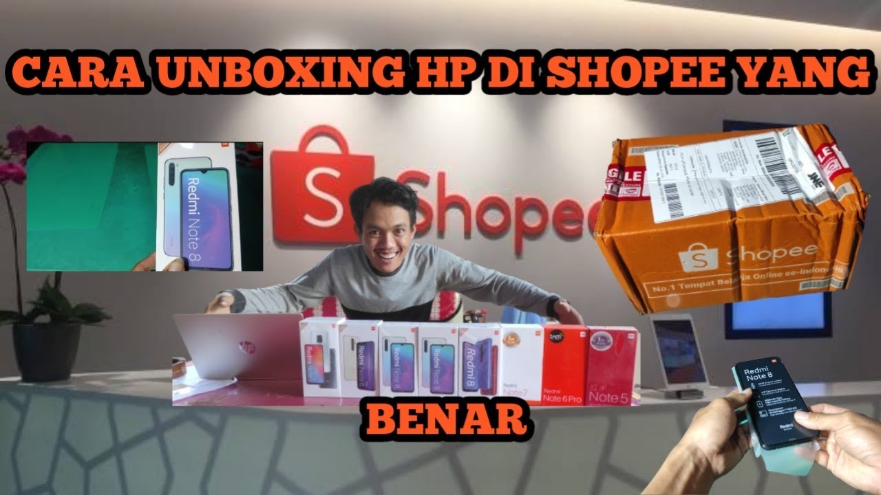CARA UNBOXING PAKET HP  DI SHOPEE YANG BENAR #SHOPEE