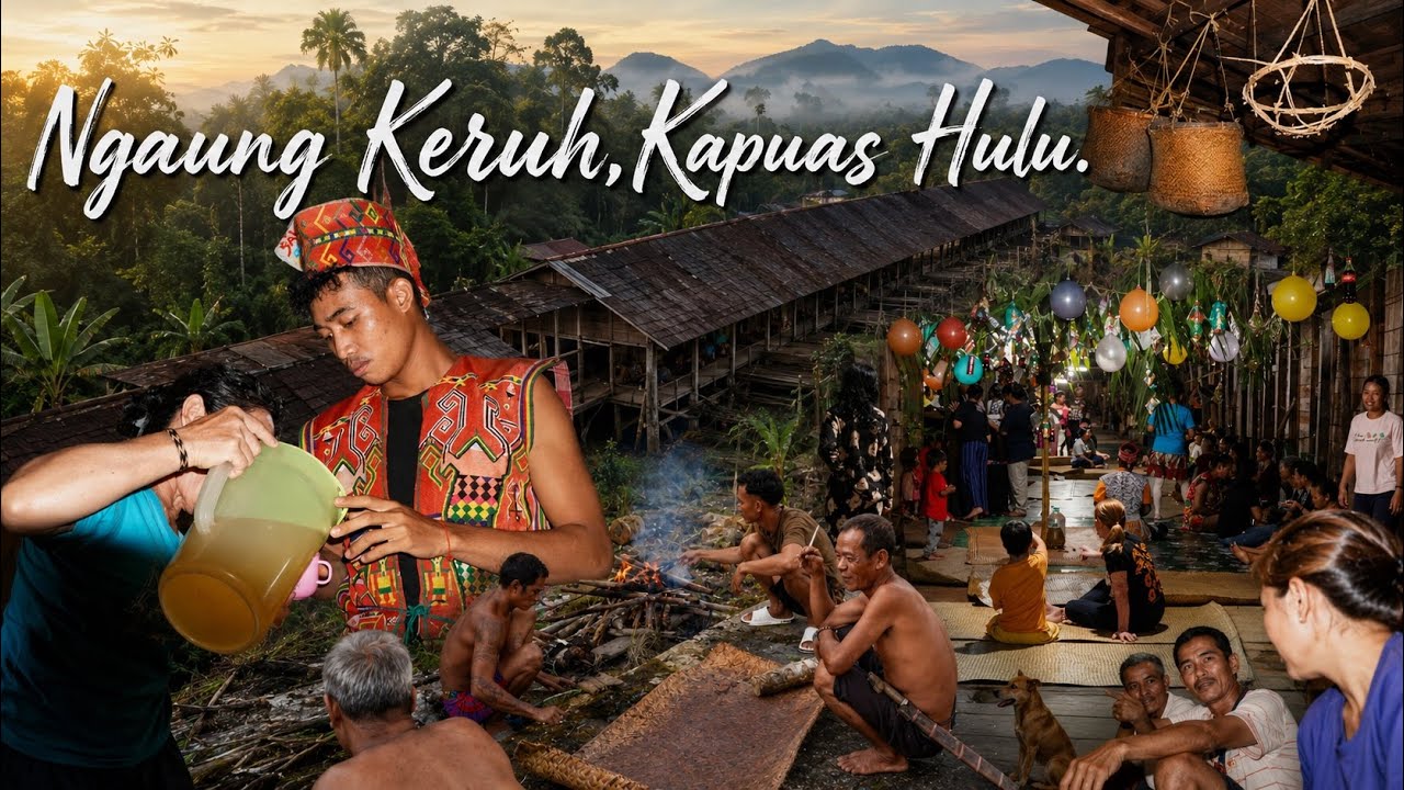 Begawai di Rumah Panjang Ngaung Keruh, Kapuas Hulu,Kalimantan  Barat‼️Iban Dayak Kalimantan‼️ Part 1