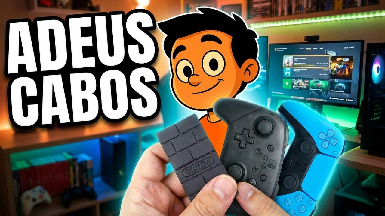 Use Controles Modernos Sem fio no Xbox 360 com 8BitDo Receiver! (DualSense, Switch Pro, Xbox Series)