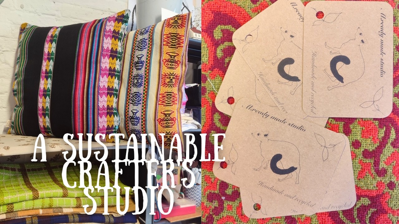 slowly crafting sustainable home decor at my studio