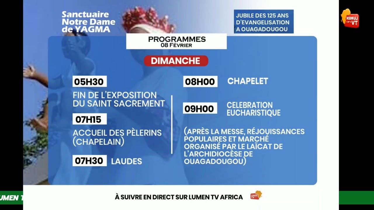Messe conclusive du pèlerinage au pieds de notre Dame de Yagma Burkina Faso
