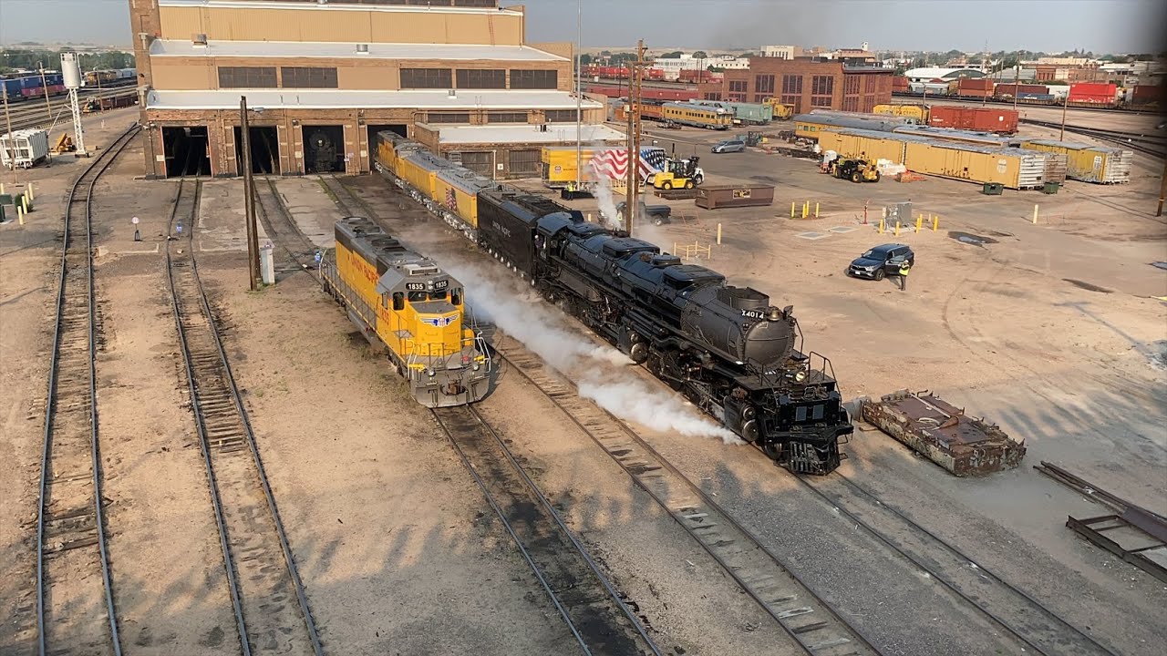 Union Pacific Big Boy Steam Train #4014 Departs Cheyenne Steam Shop To Begin 2021 Tour (8/5/21)