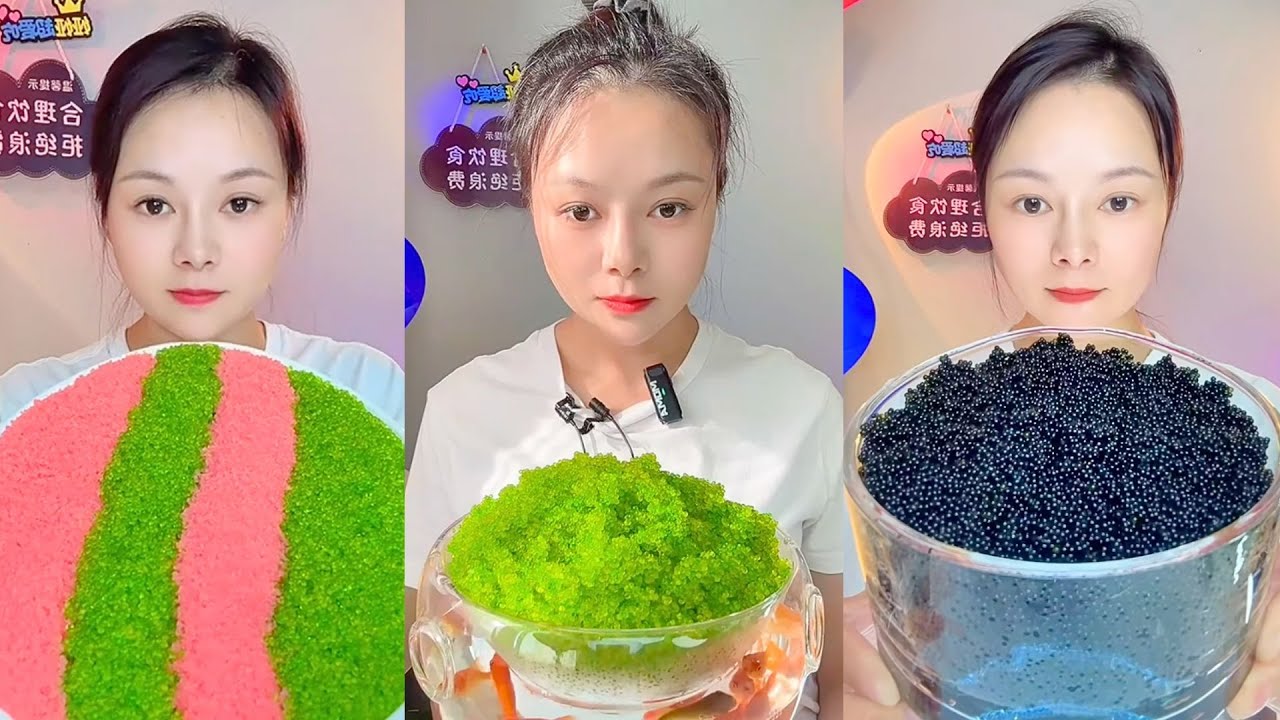 Colorful Fish Roe Eating ASMR | Soft Crunch Seafood Mukbang Colorful #3