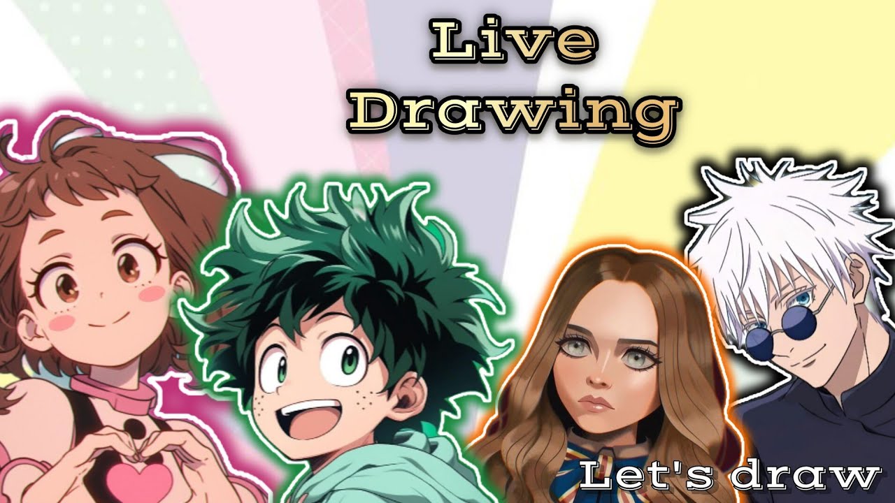 🔴 Live. Drawing Anime.. Let's draw your favorite characters.