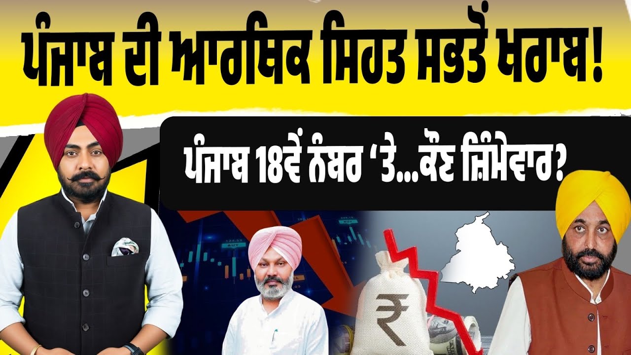ਦੇਸ਼ ‘ਚ ਆਖ਼ਰੀ ਨੰਬਰ ‘ਤੇ ਪੰਜਾਬ! ਆਰਥਿਕ ਸਿਹਤ ਸਭਤੋਂ ਖਰਾਬ! 18ਵੇਂ ਨੰਬਰ ‘ਤੇ ਪਹੁੰਚਿਆ ਪੰਜਾਬ…ਜ਼ਿੰਮੇਵਾਰ ਕੌਣ?