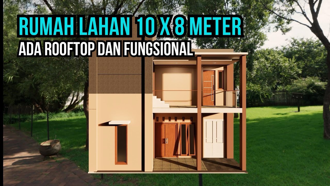 LAHAN 8x10 METER JADI 3 LANTAI?! Review Desain Rumah Modern Minimalis dengan Rooftop (3 Kamar Tidur)