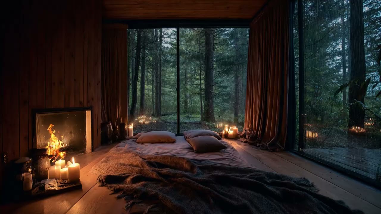 Fall Asleep Peacefully with Soft Piano and Rain Ambience