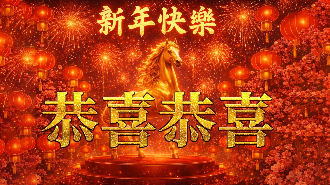 【恭喜恭喜】💰【財神到】【祥祥都吉祥】【美好新年】【新年好】【唱首新年歌】💰 揮別過去的迷茫，聽二姐 AI 唱出馬年翻身的好運氣！2026 轉運金曲：馬到成功 Chinese New Year