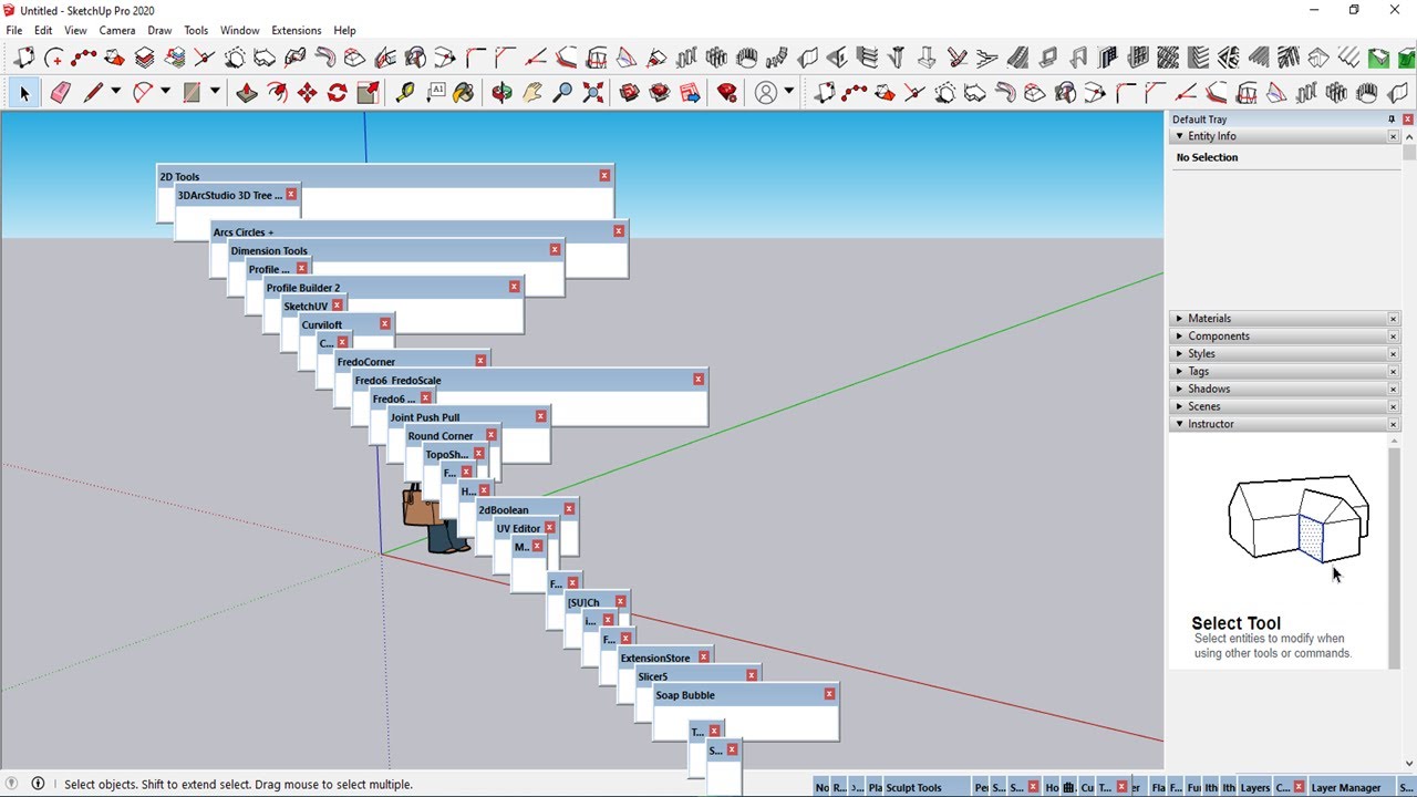 طريقة تركيب الإضافات في SketchUp Pro 2017, 2018, 2019, 2020 🔌 | Plugins & Extensions