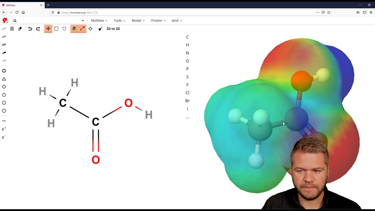 Bruk av visualiserings- og simuleringsverktøyet Molview