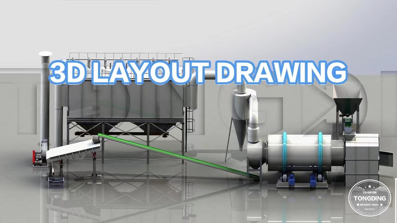 Triple cylinder rotary sand dryer