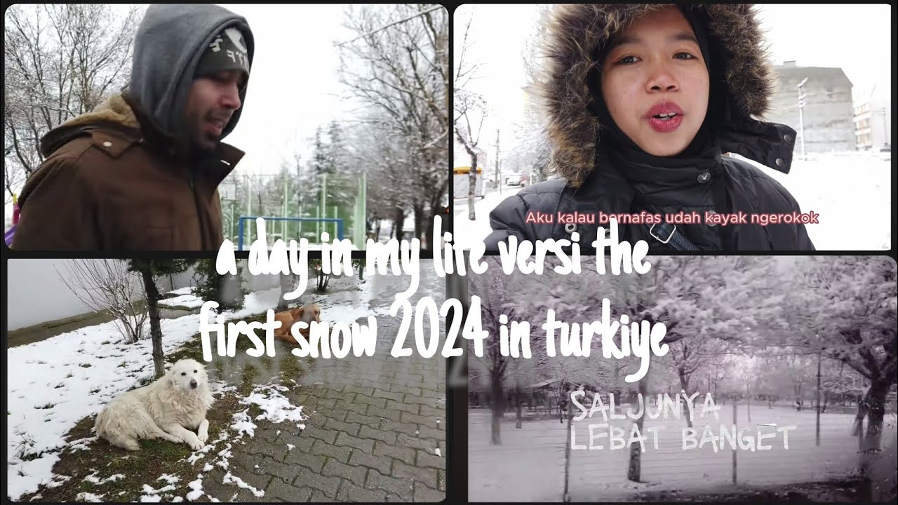 vlog Turki || Salju pertama tahun 2024 di eskişehir turki