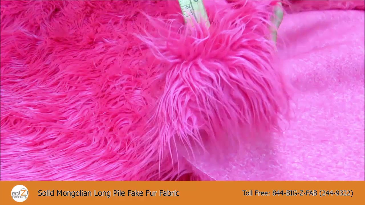 Solid Mongolian Fake Fur Fabric