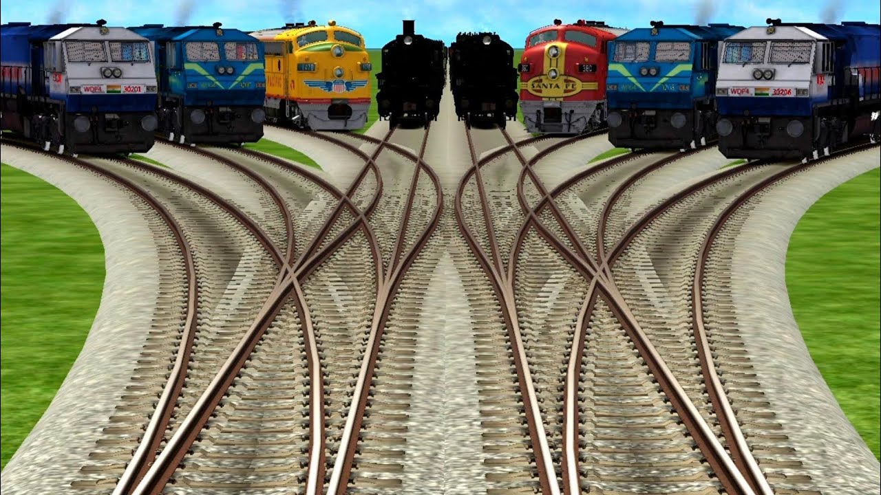 All Oil Indian Diesel Railway Crossing Forketd Track || train videos indian railways crossing