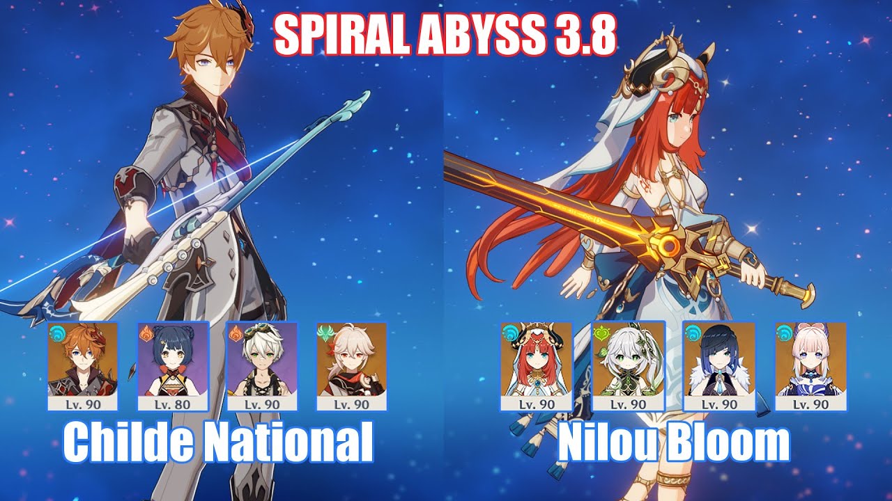 C0 Childe National & C0 Nilou Bloom | Spiral Abyss 3.8 | Genshin Impact