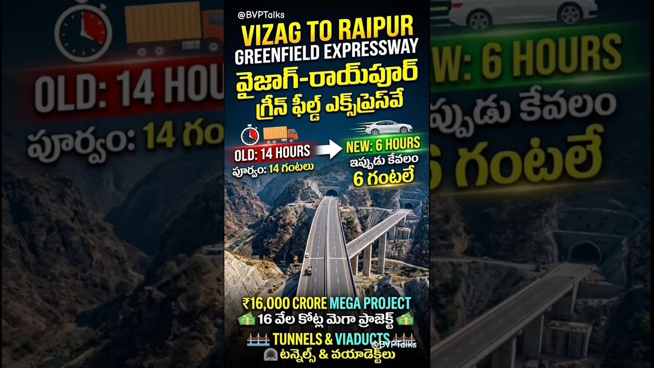 14 గంటల ప్రయాణం ఇక 6 గంటలే: వైజాగ్ - రాయ్&zwnj;పూర్ ఎకనామిక్ కారిడార్ అద్భుతం!