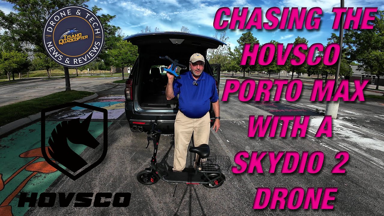 Chasing the Hovsco Porto Max Seated Scooter With the Skydio 2 Drone