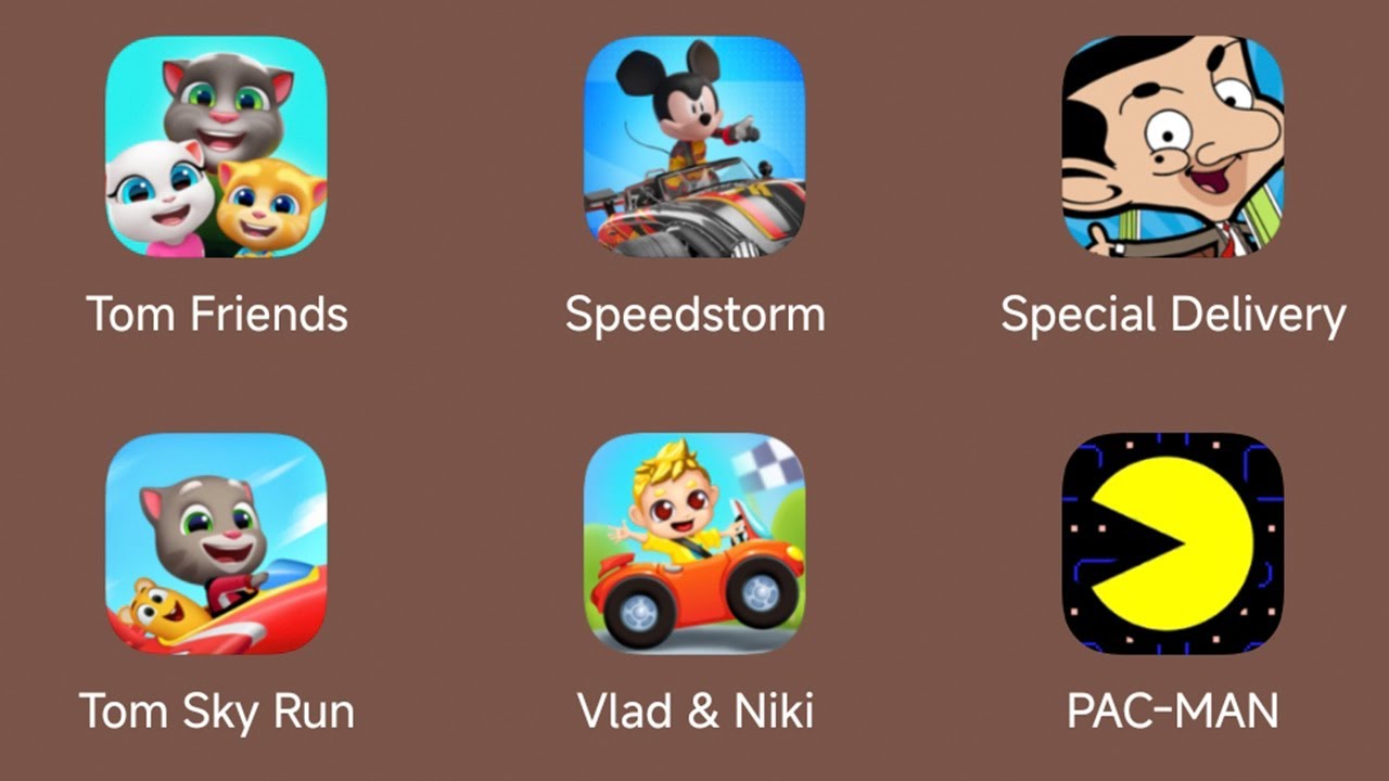 Talking Tom Friends / Disney Speedstorm / Mr Bean Special Delivery / Strawberry Shortcake / PAC-MAN